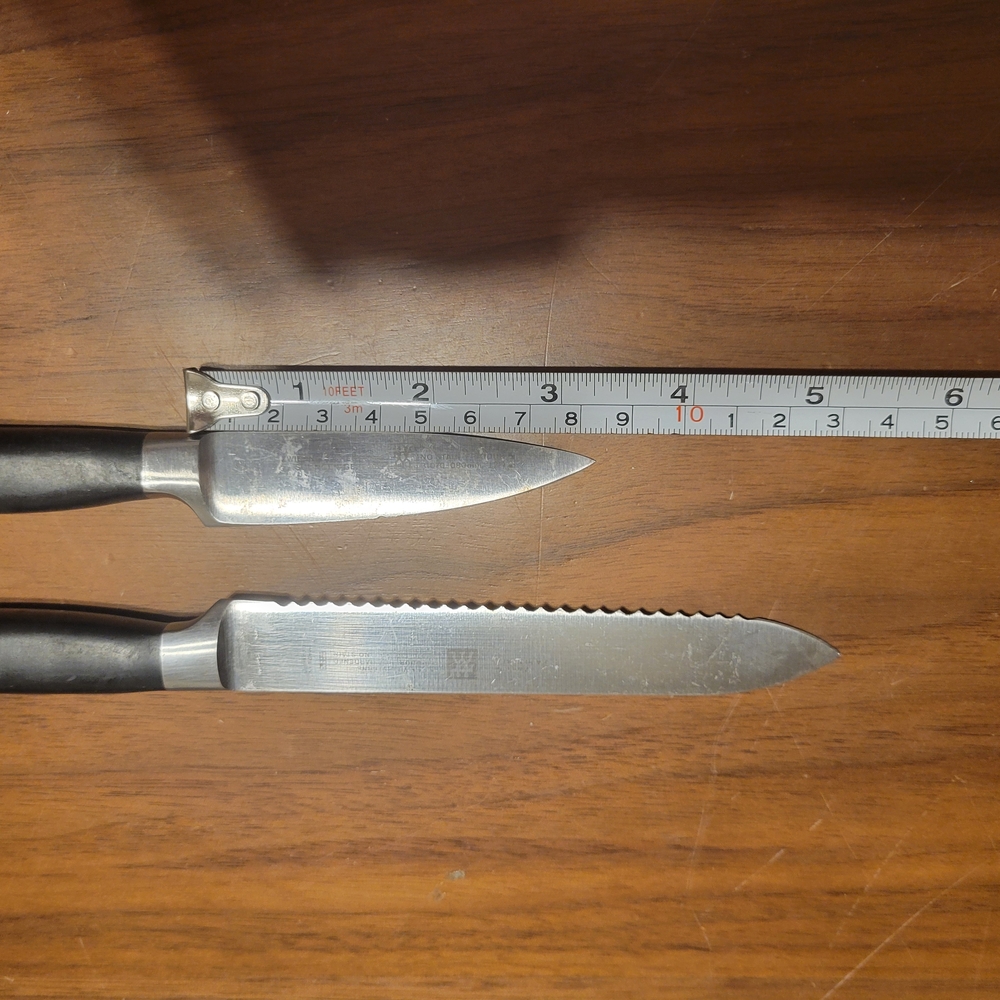 Zwilling Stainless Steel Knife Set with Black Handles